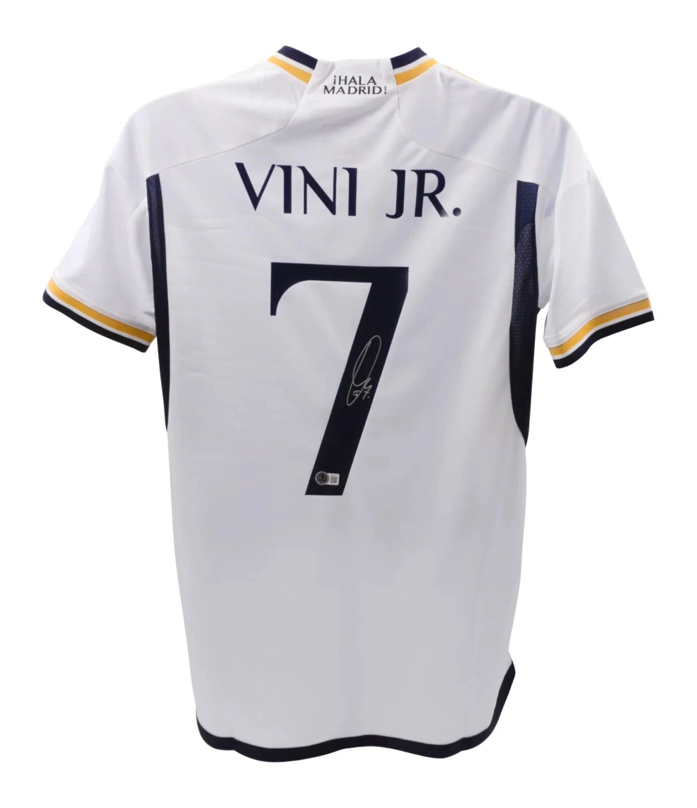 VINICIUS JR SIGNED REAL MADRID HOME SOCCER JERSEY #7 WITH BECKETT COA