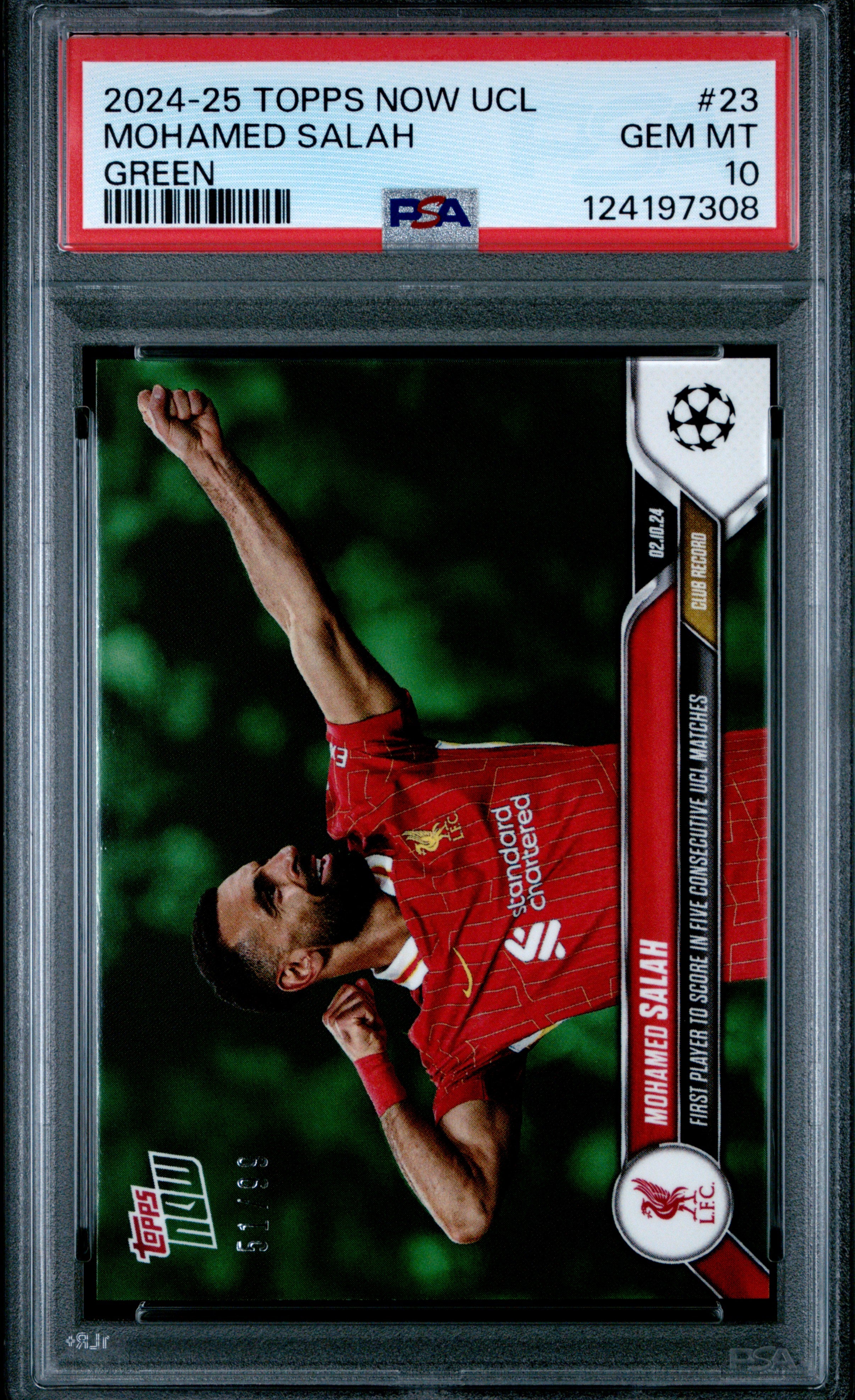 2025-25 TOPPS NOW UCL MO SALAH GREEN (PSA 10)