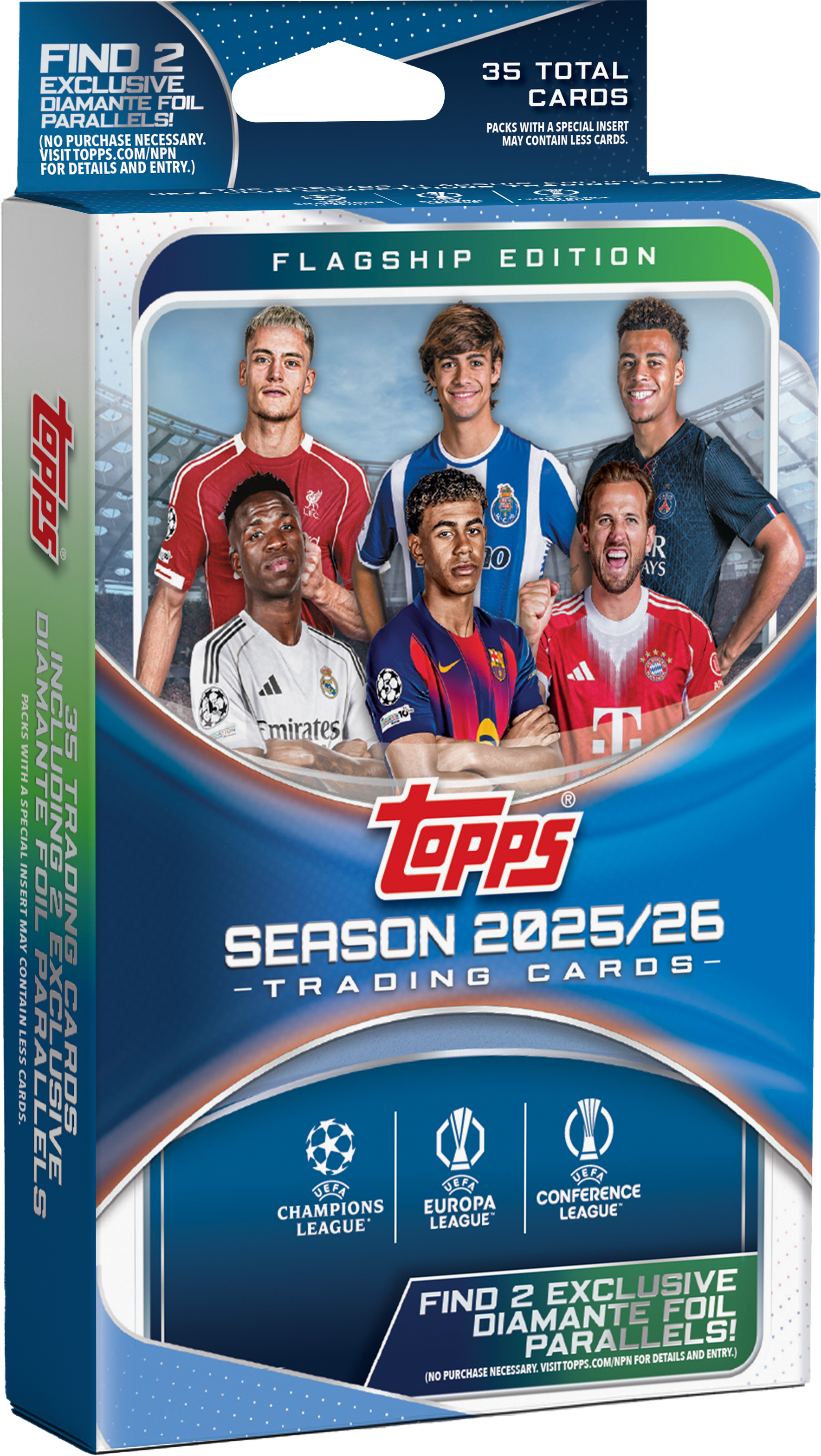 Topps 2025/26 UEFA Club Competitions Trading Cards Hanger Box