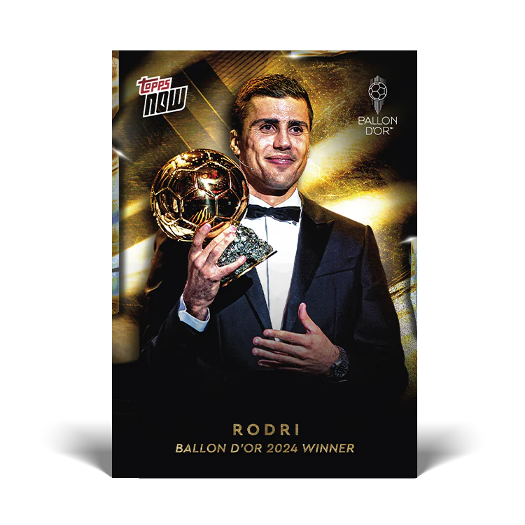 Topps NOW 2024 Rodri Ballon D'Or Winner Trading Card