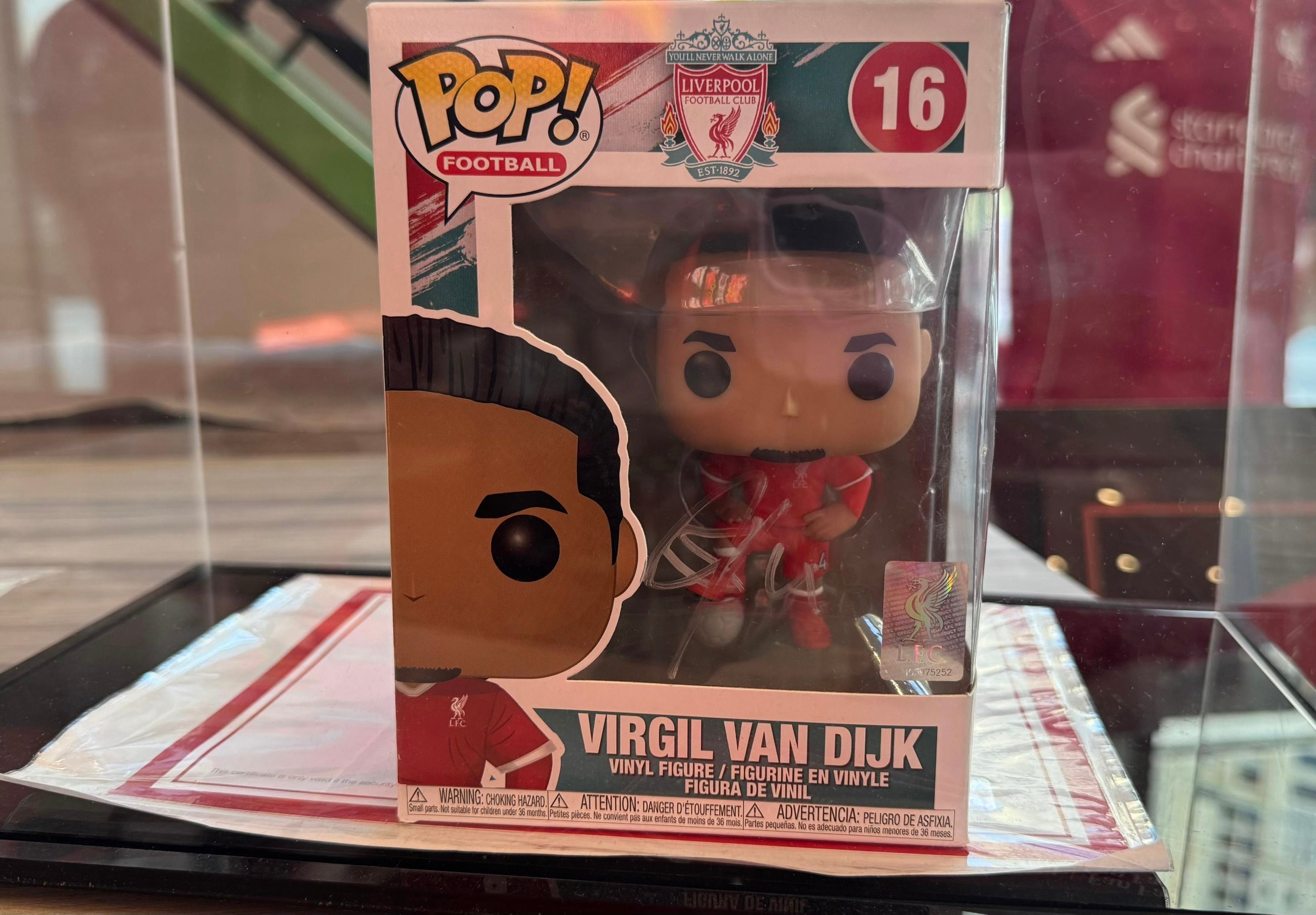 Virgil Van Dijk Signed LFC Funko Pop!