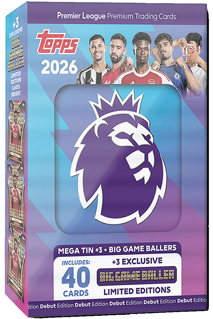 Topps Premier League 2025-26 - Debut Edition - Mega Trading Cards Tin