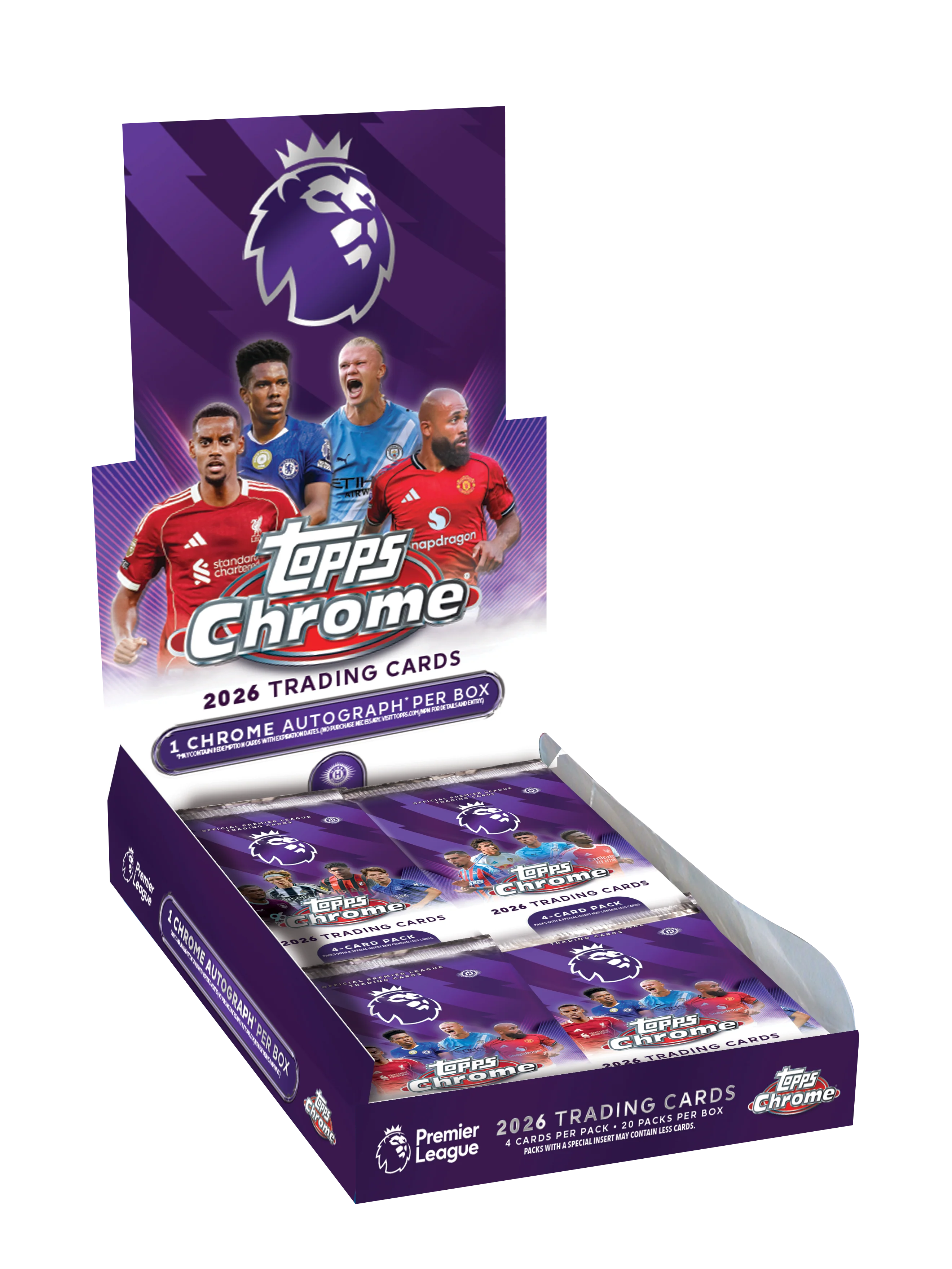 Topps 2026 Chrome® Premier League Trading Cards Hobby Box
