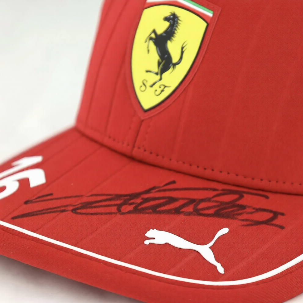 2025 CHARLES LECLERC SIGNED FERRARI F1 HAT