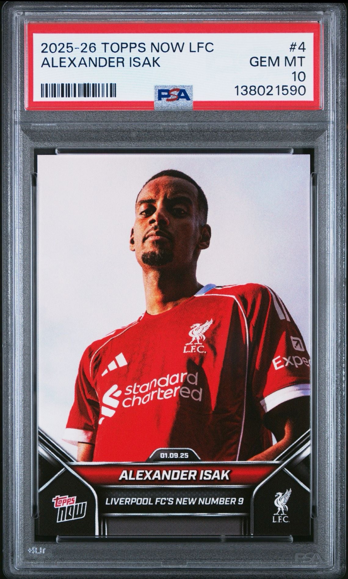 Topps NOW Alexander Isak Signs for Liverpool FC Trading Card (PSA 10)