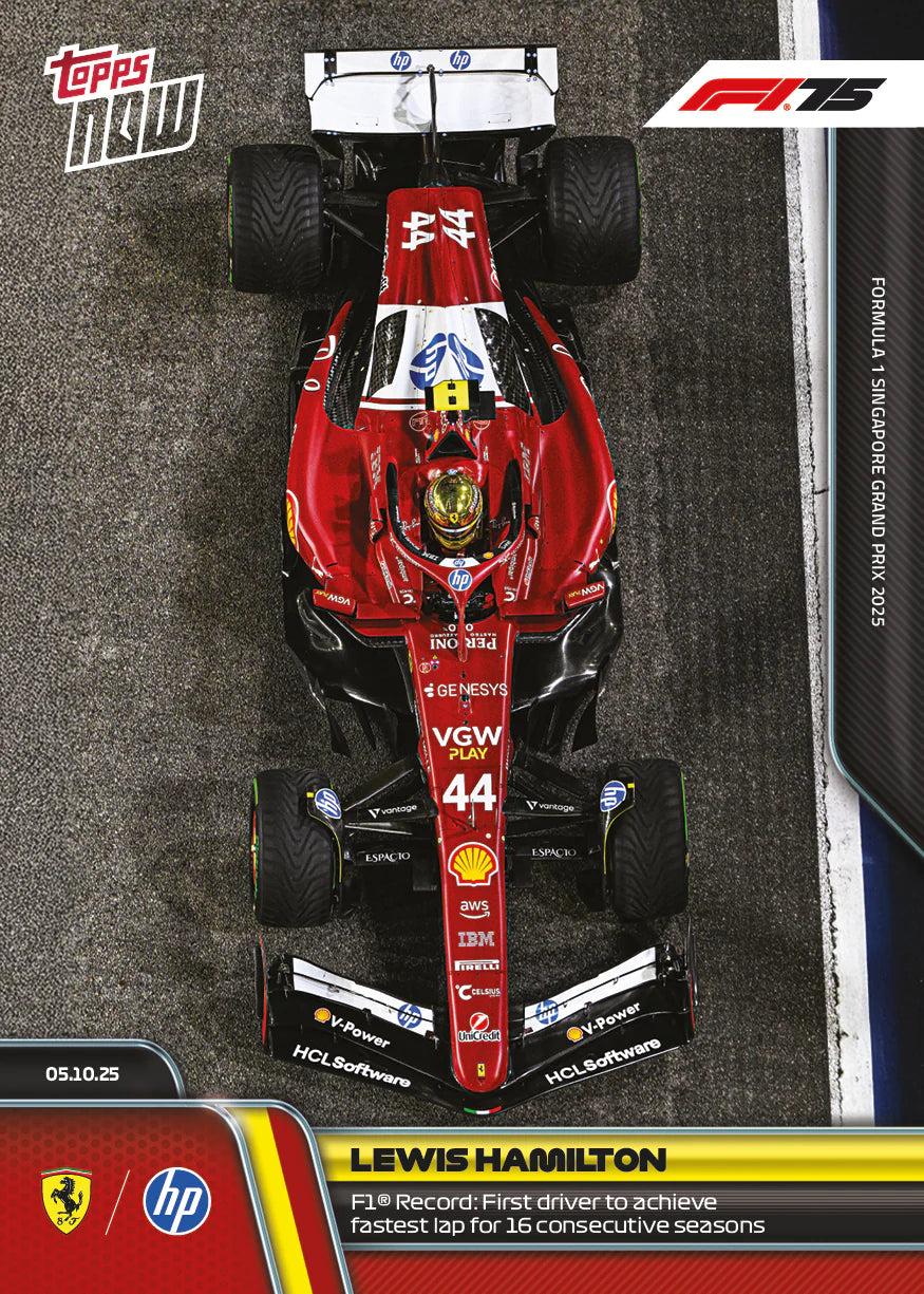 Topps NOW Lewis Hamilton 2025 Formula 1 Trading Card 069