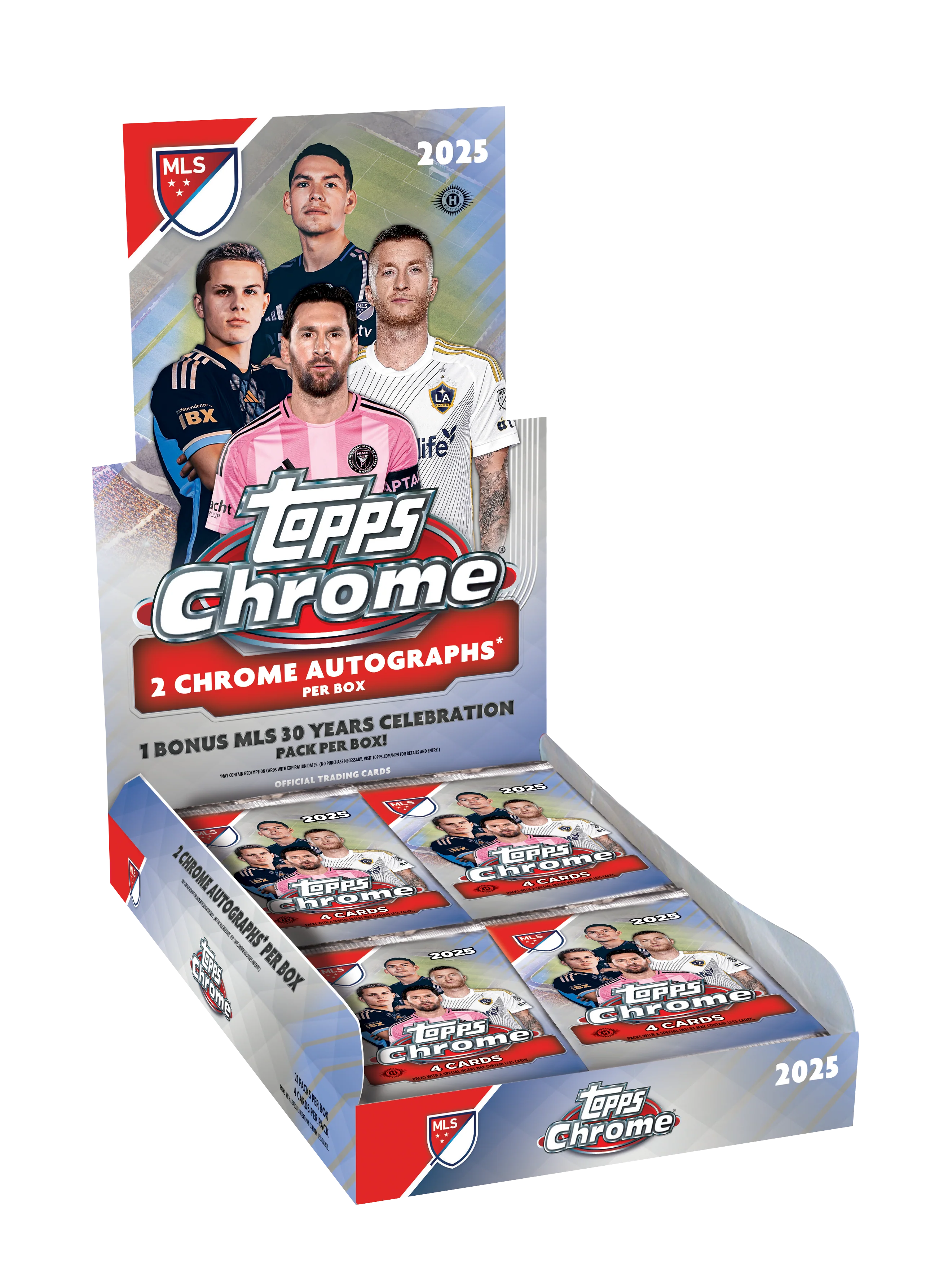 Topps Chrome® MLS 2025 Hobby Box Trading Cards