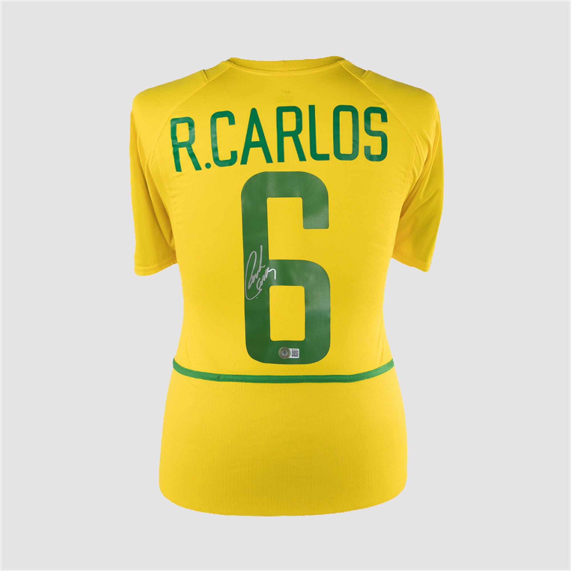 Roberto Carlos Signed Brazil 2002-04 National Team Jersey