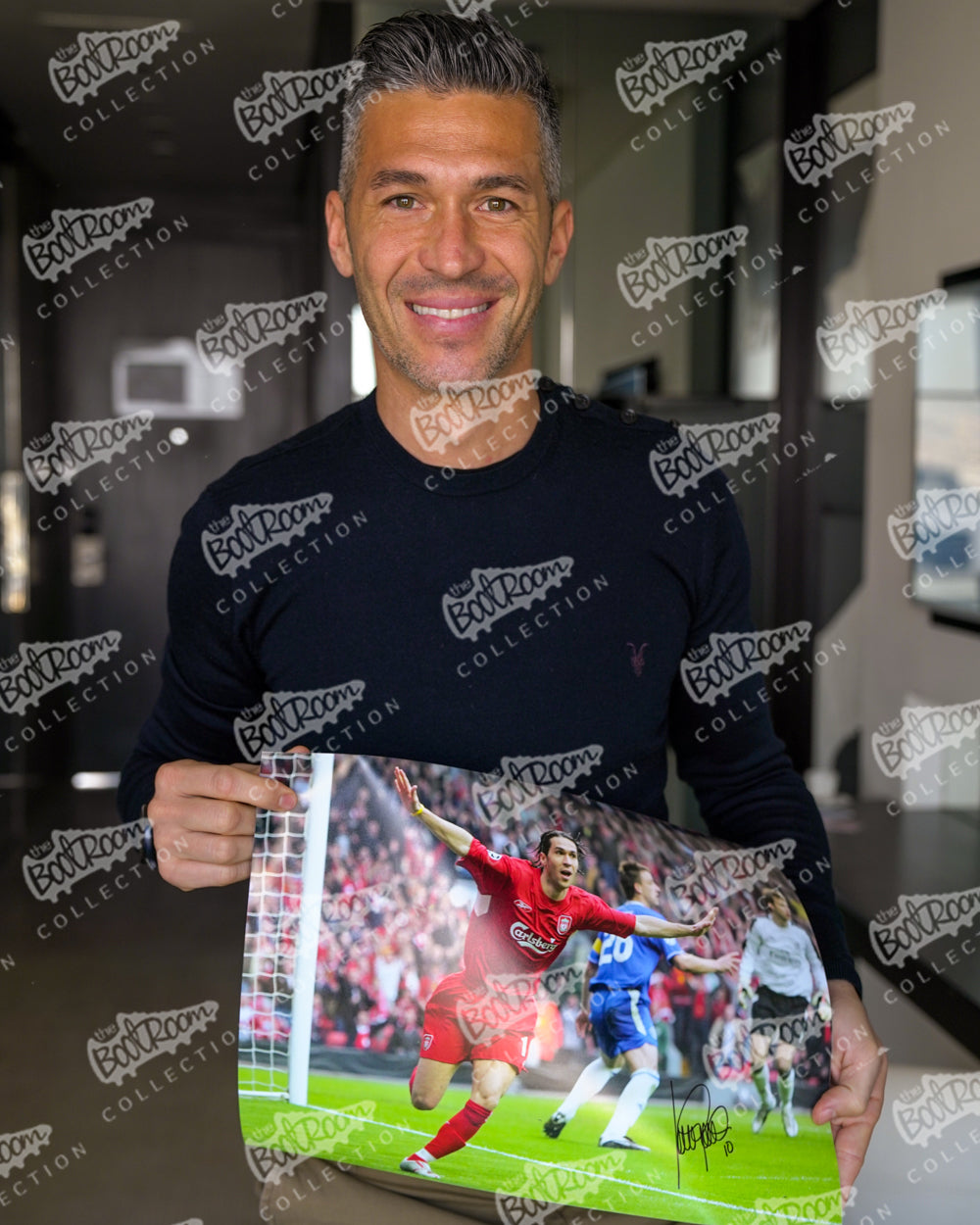 LUIS GARCIA SIGNED 2005 UEFA CHAMPIONS LEAGUE SEMI-FINAL IMAGE