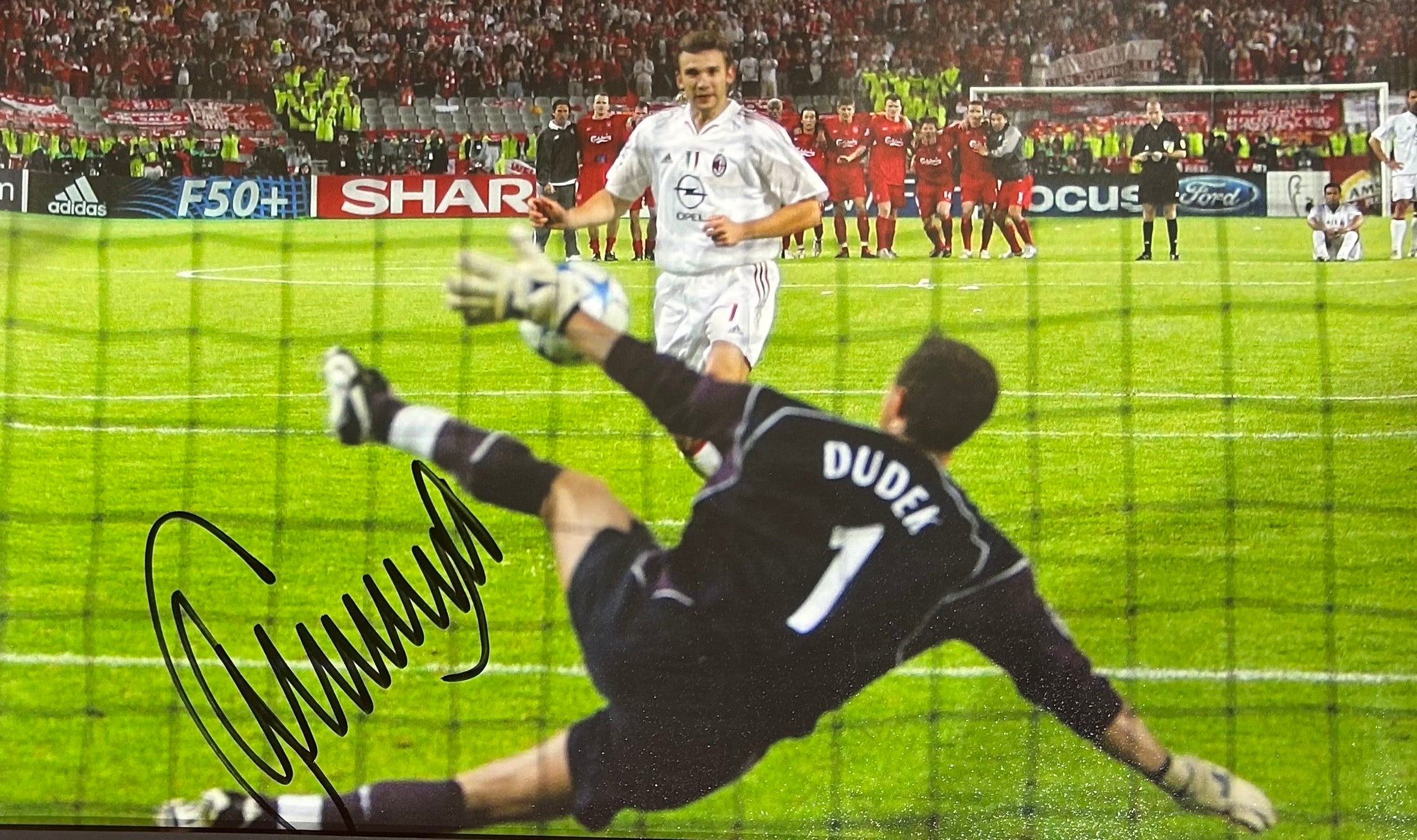 Jerzy Dudek Signed "The Double Save" Photo – Istanbul 2005 UCL Final (Unframed)