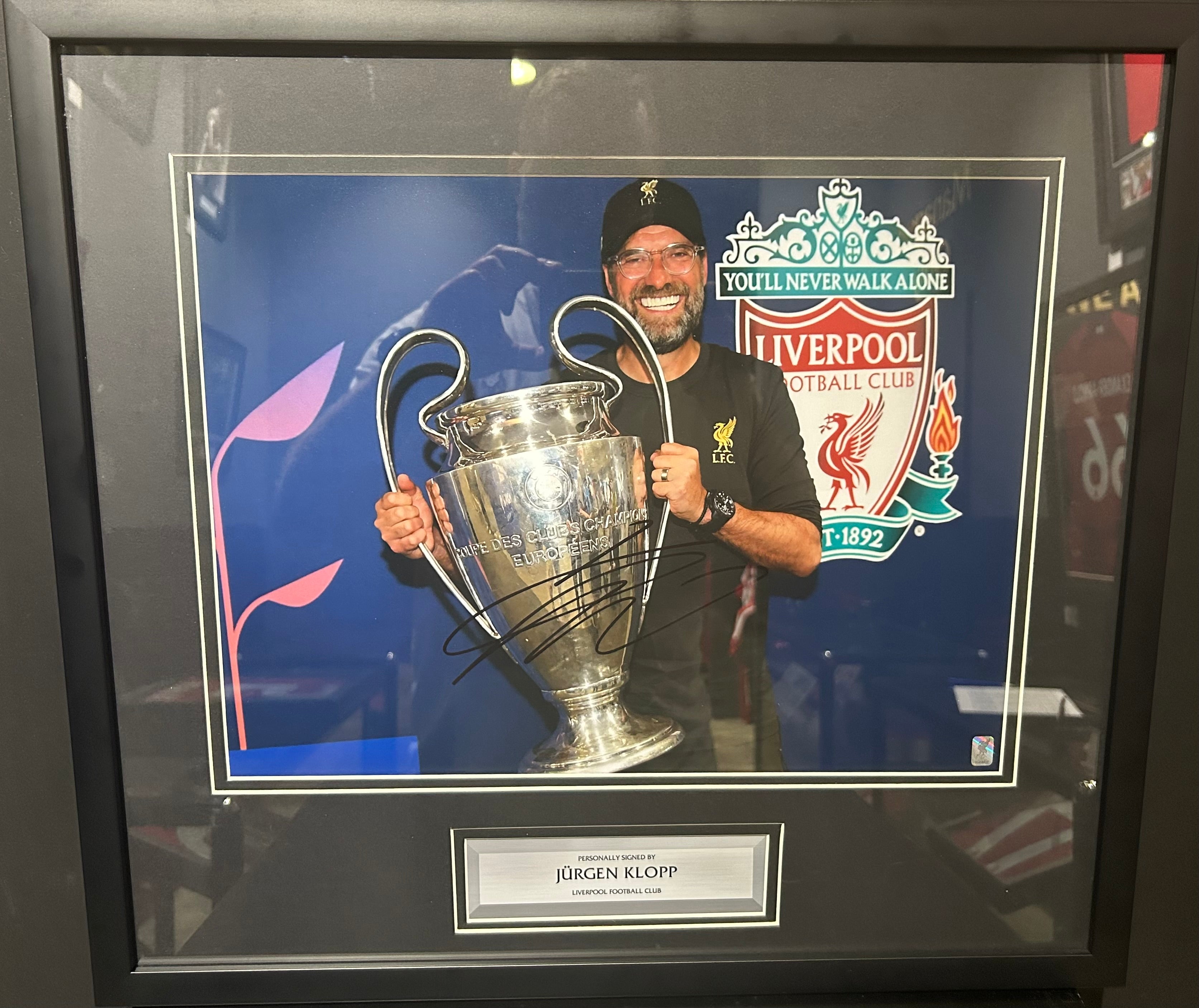 Jürgen Klopp Signed Champions League Trophy (Framed)