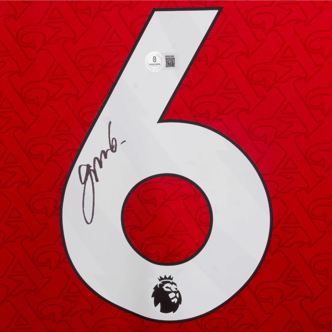 Gabriel Magalhaes 6 Signed Arsenal Shirt (Boxed) Beckett COA