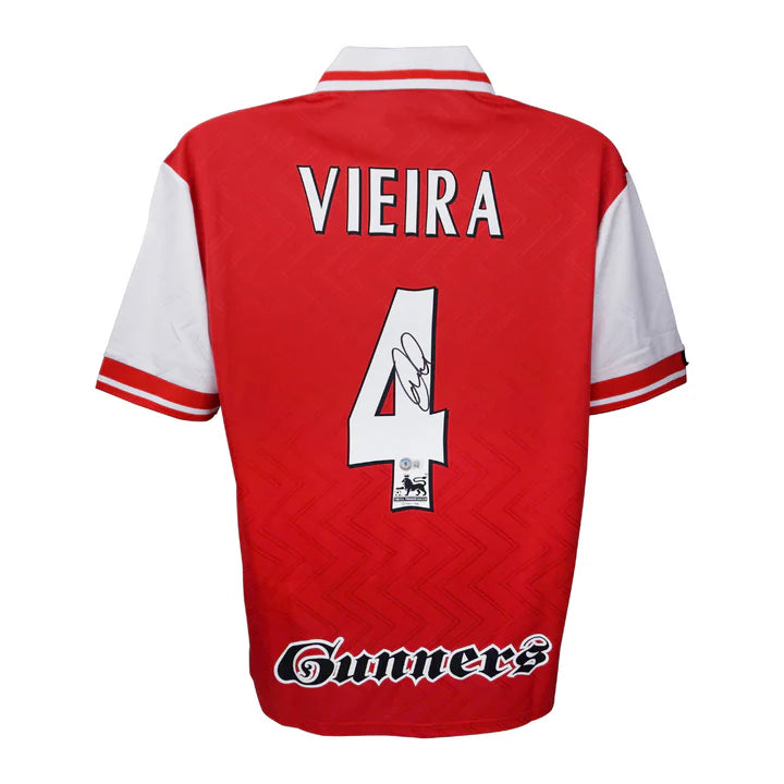 Patrick Vieira Signed Arsenal Home Soccer Jersey #4 with Beckett COA