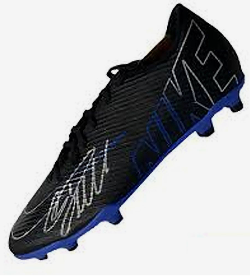 Cristiano Ronaldo Signed Nike Football Boot - Black With Blue Sole