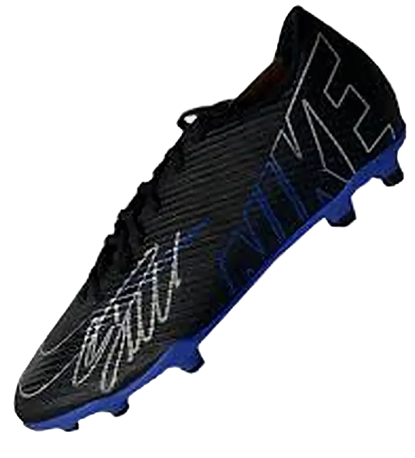 Cristiano Ronaldo Signed Nike Football Boot – Black with Blue Sole