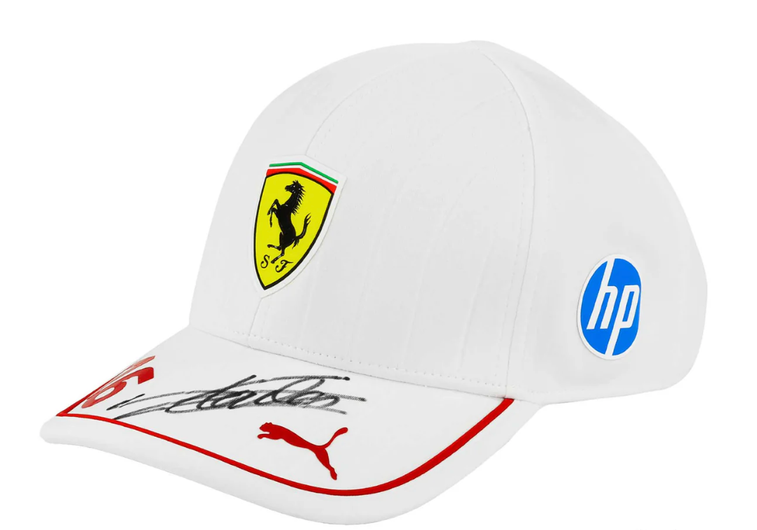 2025 CHARLES LECLERC SIGNED MIAMI SCUDERIA FERRARI F1 HAT