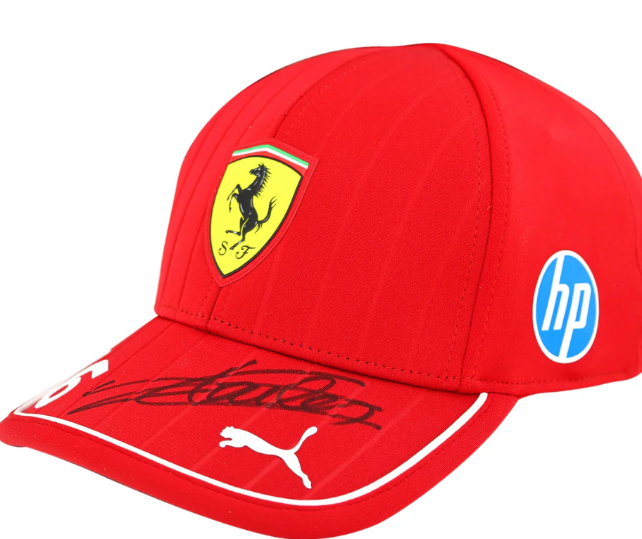 2025 CHARLES LECLERC SIGNED FERRARI F1 HAT