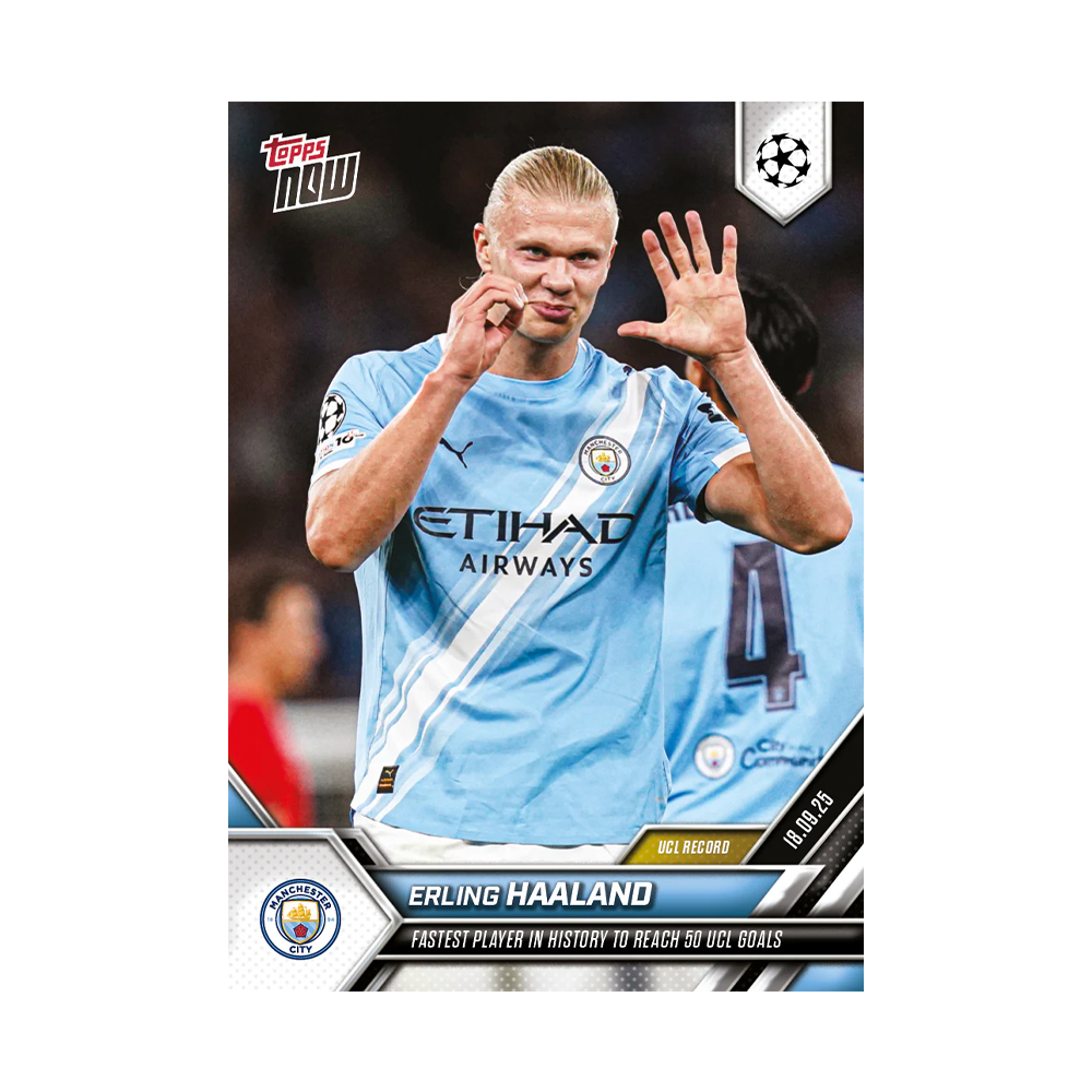 Topps NOW Erling Haaland UCL Trading Card