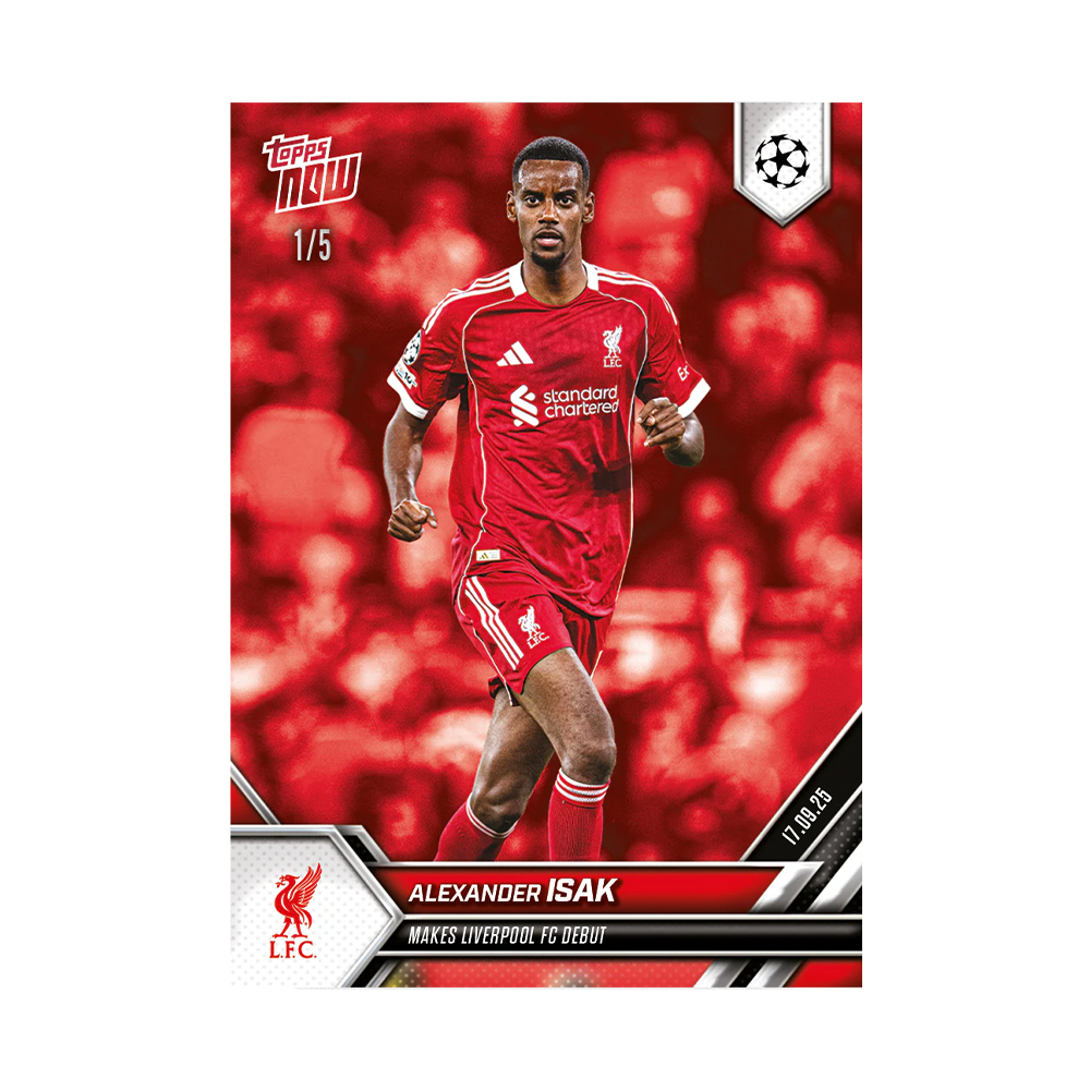 Topps NOW 2025 Alexander Isak Debut Trading Card 1/5