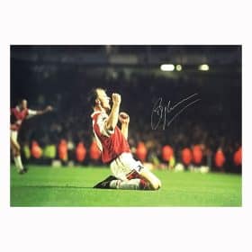Dennis Bergkamp Signed Arsenal Image (Framed)