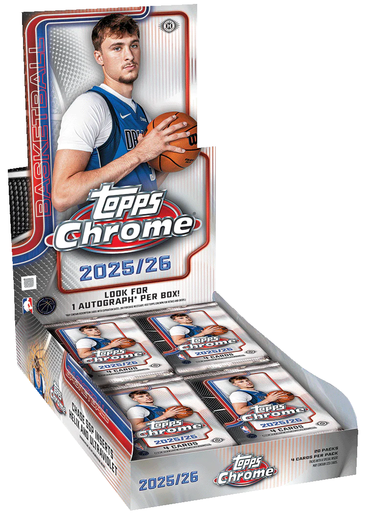2025-26 Topps Chrome® Basketball Trading Cards Hobby Box