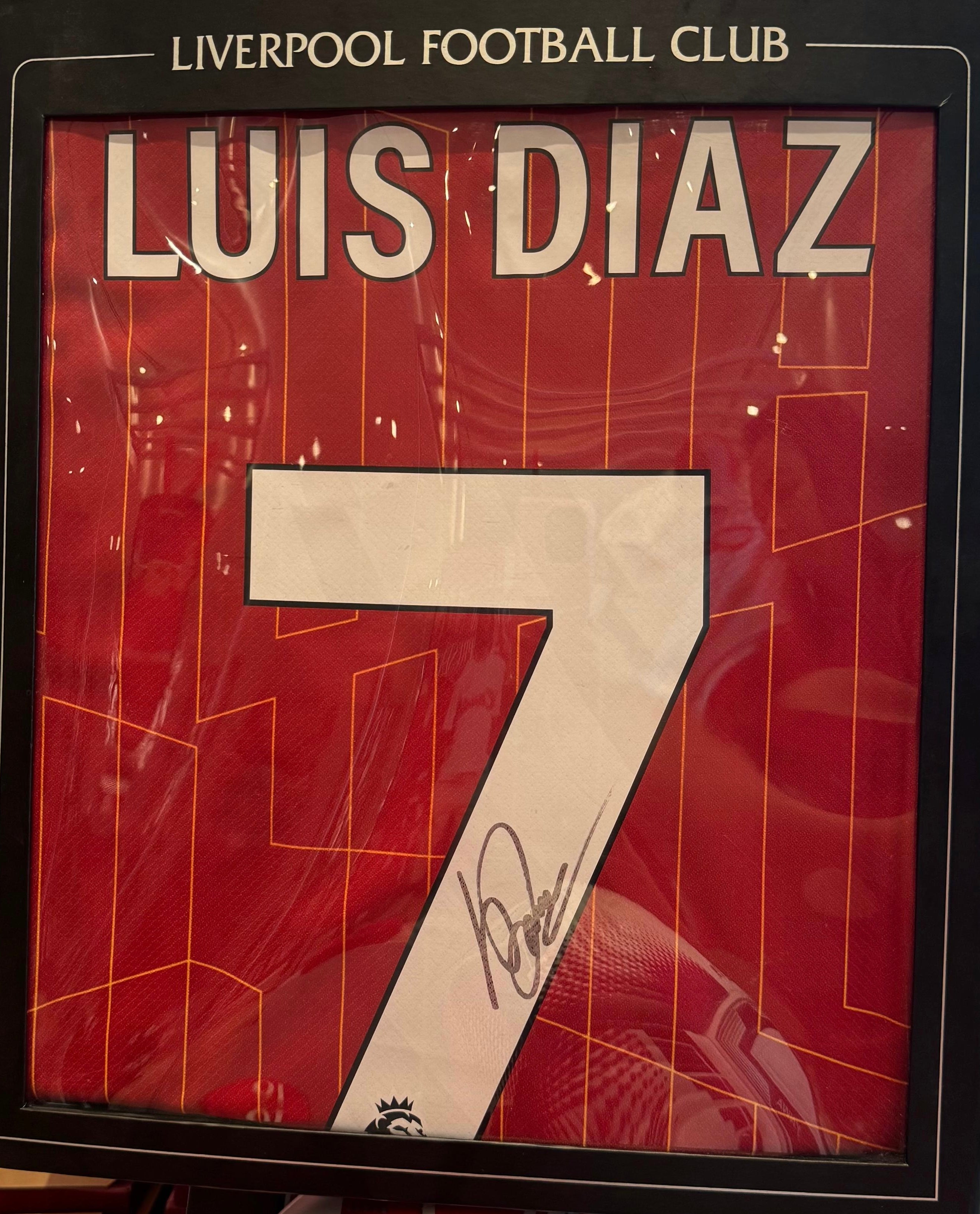 Luis Díaz 24/25 Signed Liverpool FC Shirt - Iconic Number 7 (Boxed)