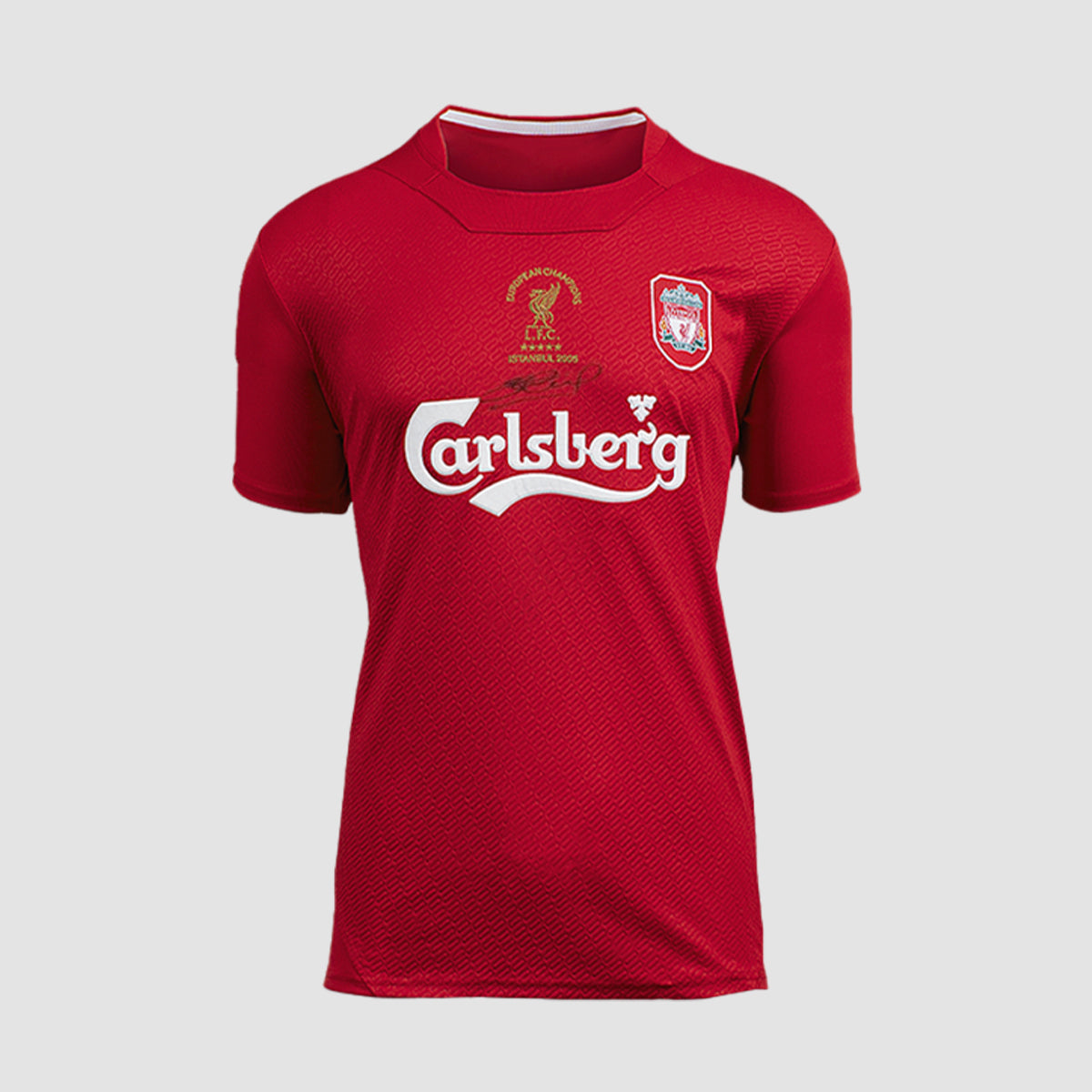 Steven Gerrard Signed Liverpool FC  '05 CL Final Shirt (Boxed)