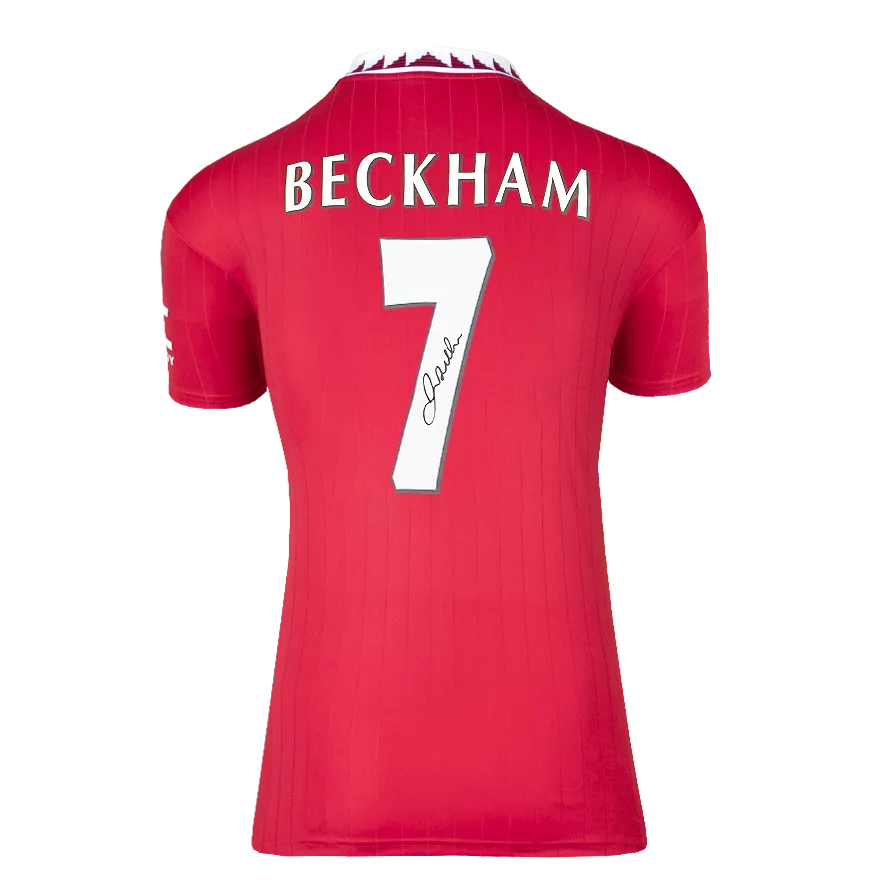 Sir David Beckham 7 Back Signed Manchester United 2022-23 Home Shirt