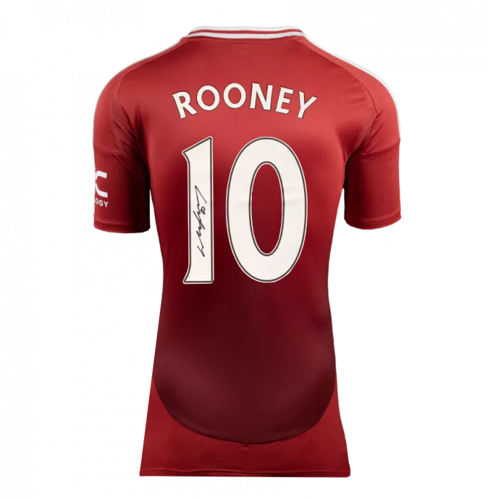 Wayne Rooney Back Signed Manchester United 2024-25 Home Shirt