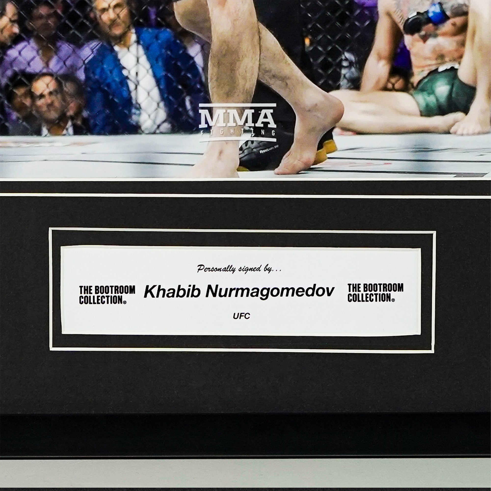 Khabib Nurmagomedov Signed Framed UFC Photo-Iconic Octagon Victory Moment