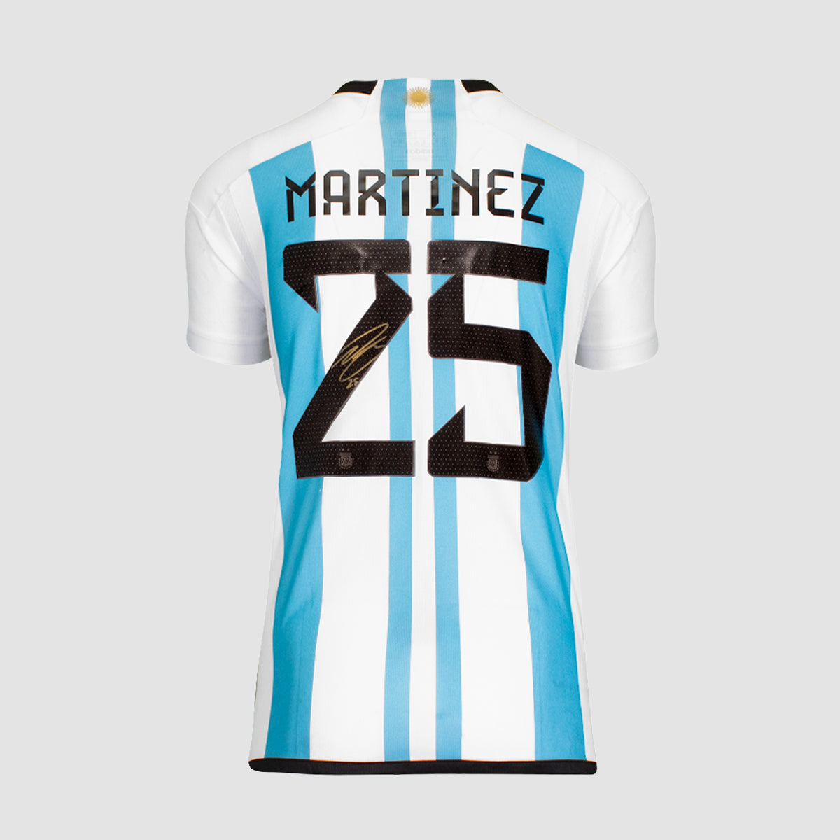 Lisandro Martinez Back Signed Argentina 2022 Home Shirt