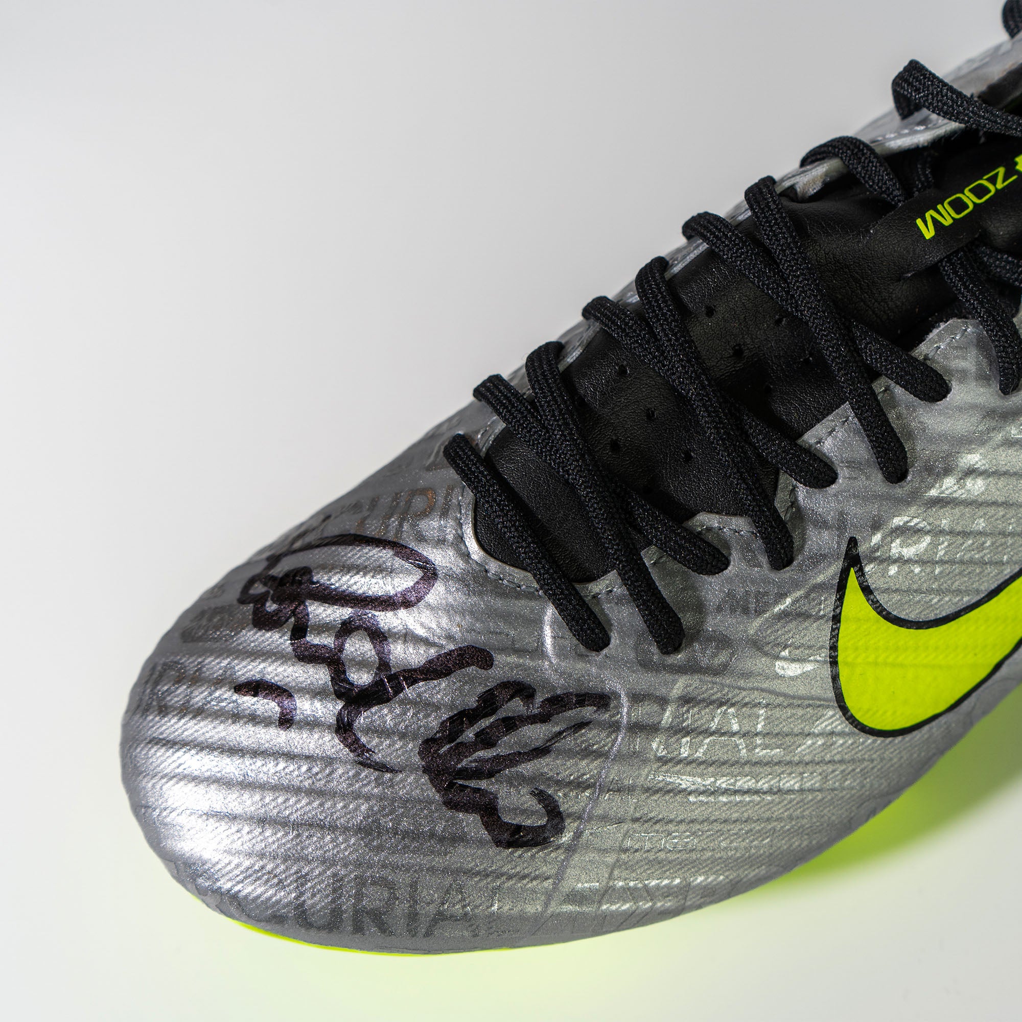 Ronaldo Nazario Signed Mercurial Nike Silver Boot