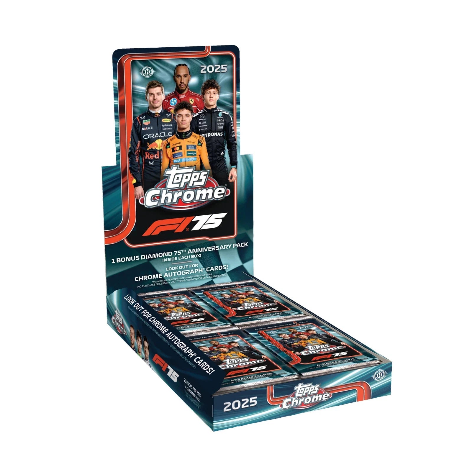 Topps Chrome® Formula 1 2025 Trading Cards Hobby Box - *Pre-Order*