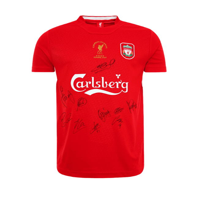 Liverpool 2005 Shirt Signed By Ten Istanbul 05 Special Edition Boxe