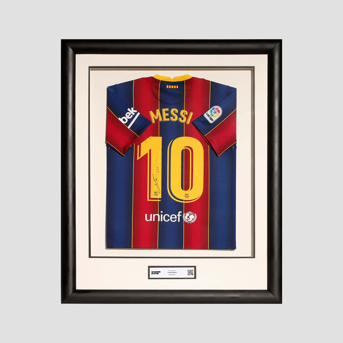 Lionel Messi Official FC Barcelona Back Signed 2020-21 Home Shirt