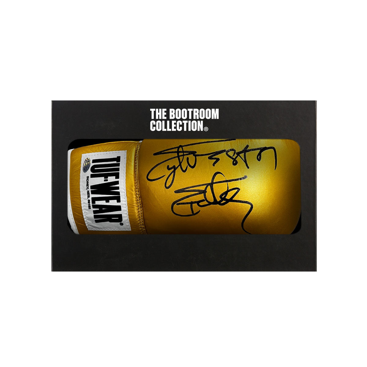 Sylvester Stallone Signed Golden Tufwear Boxing Glove - The Bootroom Collection