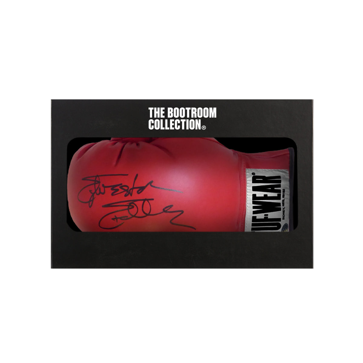 Sylvester Stallone Signed Red Tufwear Boxing Glove - The Bootroom Collection