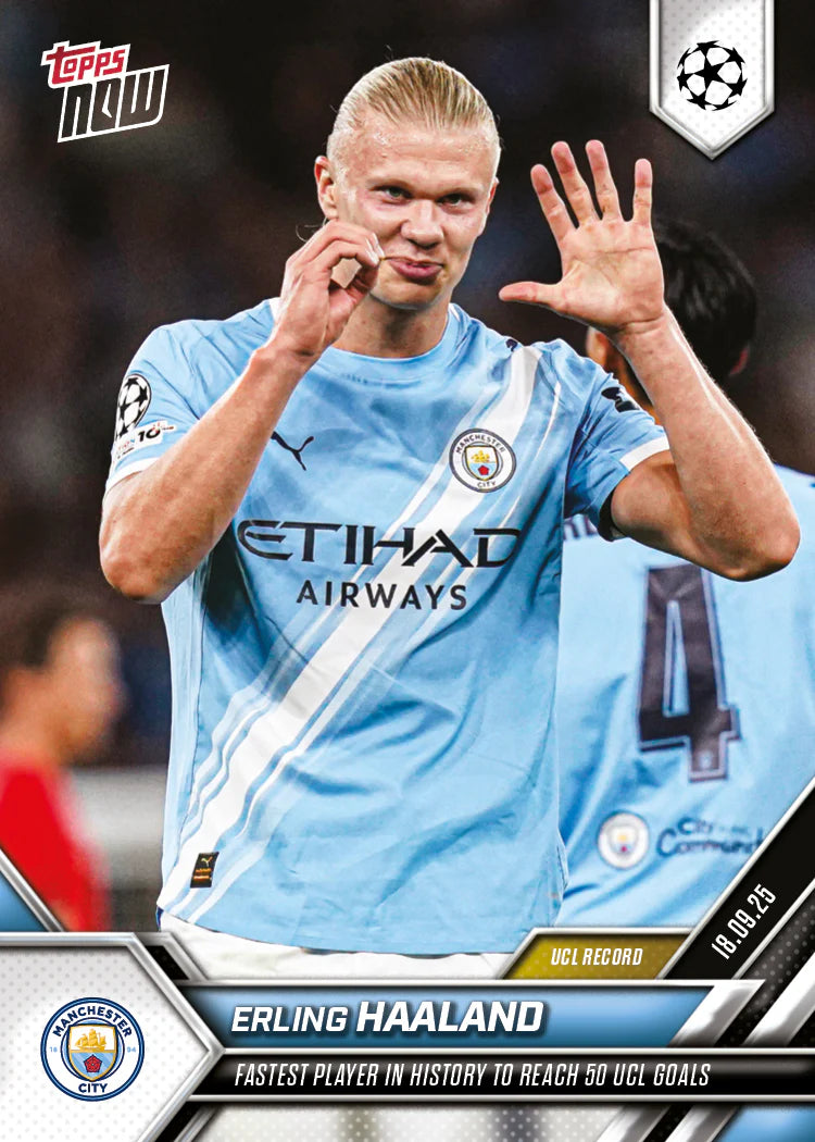 Topps NOW Erling Haaland UCL Trading Card