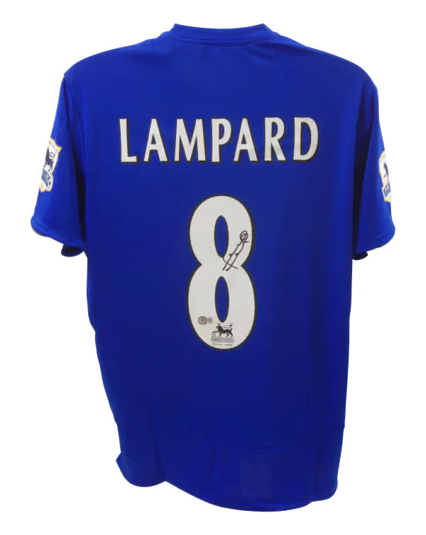 FRANK LAMPARD SIGNED CHELSEA HOME SOCCER JERSEY #8 WITH BECKETT COA