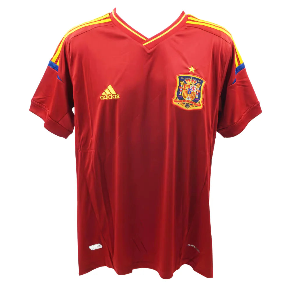 Xavi Hernandez Signed Spain Home Football Jersey FC #8 with Beckett COA
