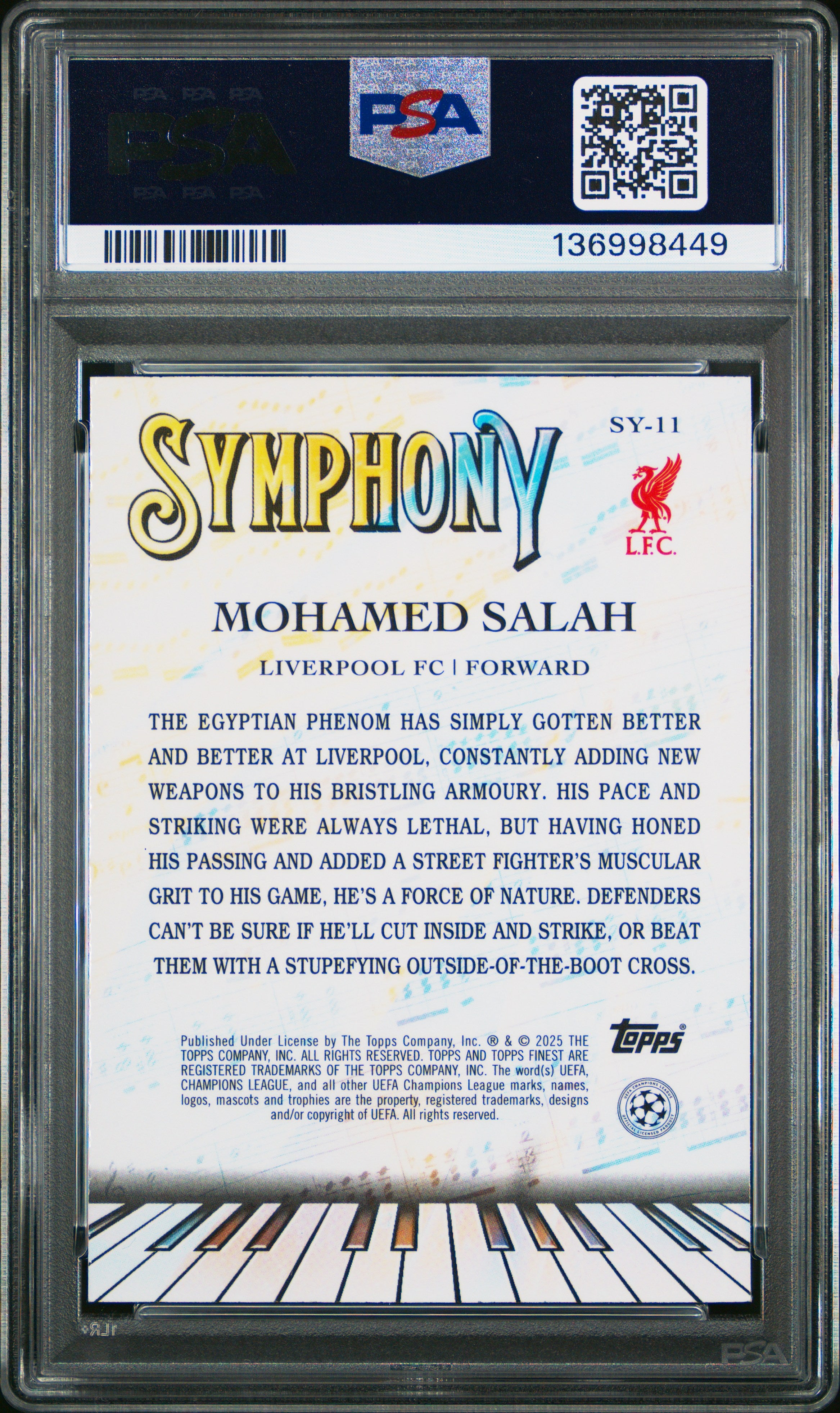 2024–25 Topps Finest UCC Symphony Mohamed Salah (PSA 10)