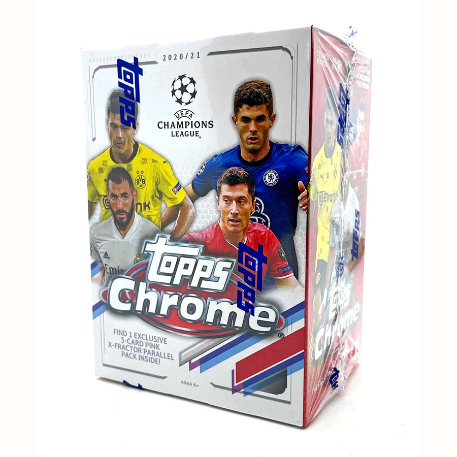 2020-21 Topps Champions League Chrome Soccer UEFA Trading Cards Value Box