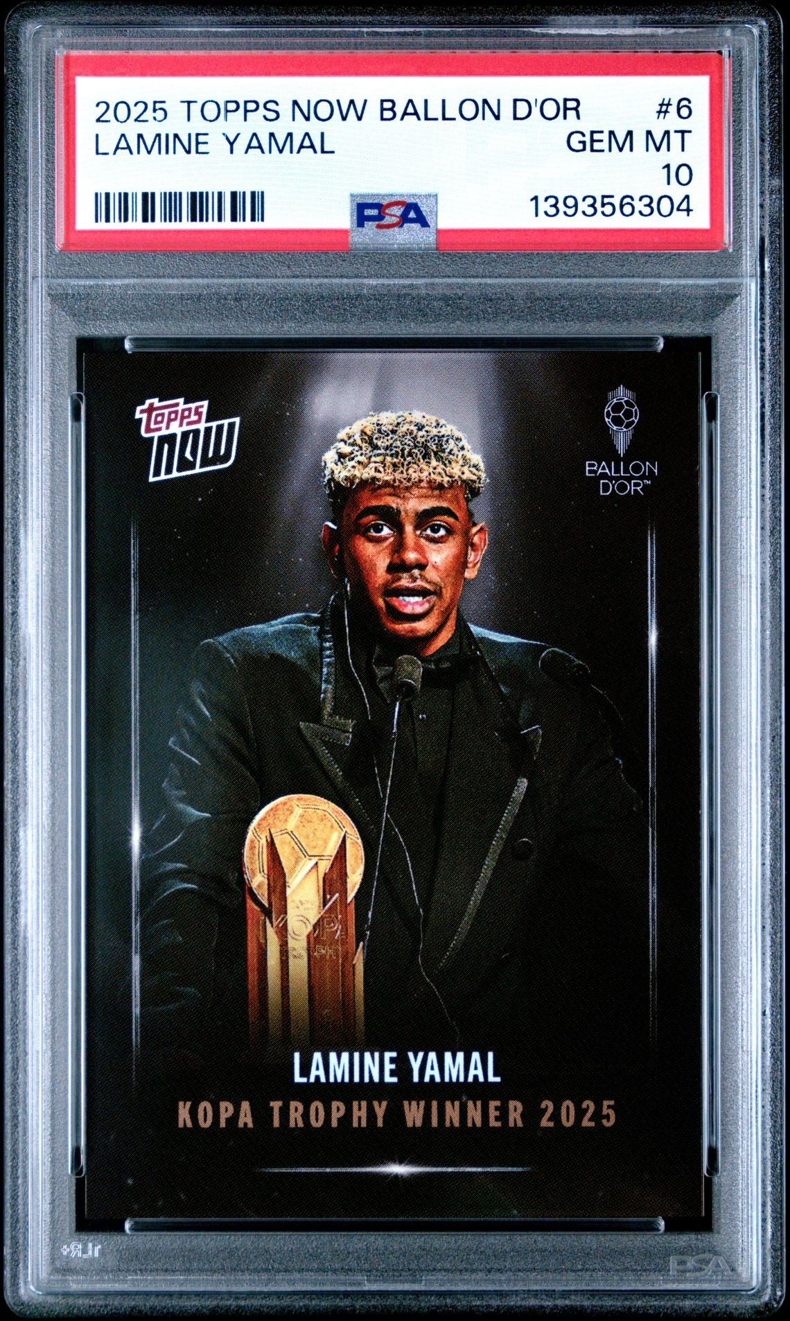 Topps NOW 2025 Lamine Yamal Kopa Trophy Winner Trading Card (PSA 10)