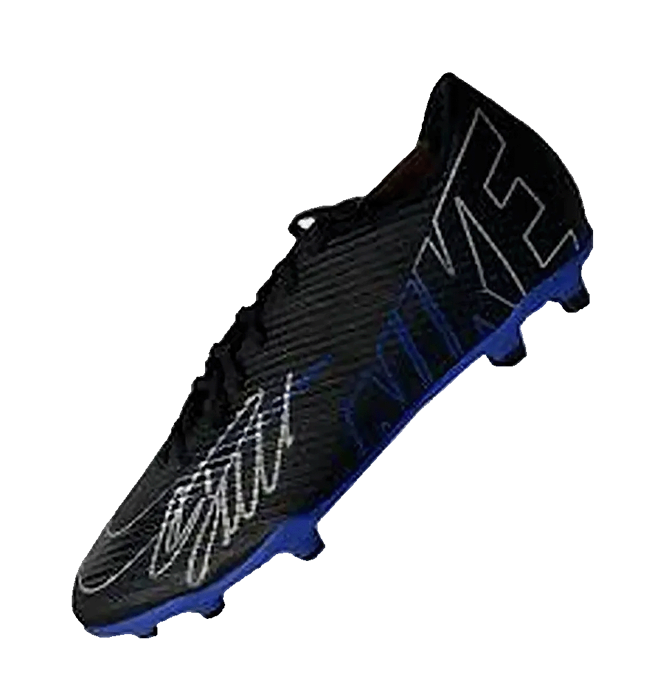 Cristiano Ronaldo Signed Nike Football Boot – Black with Blue Sole