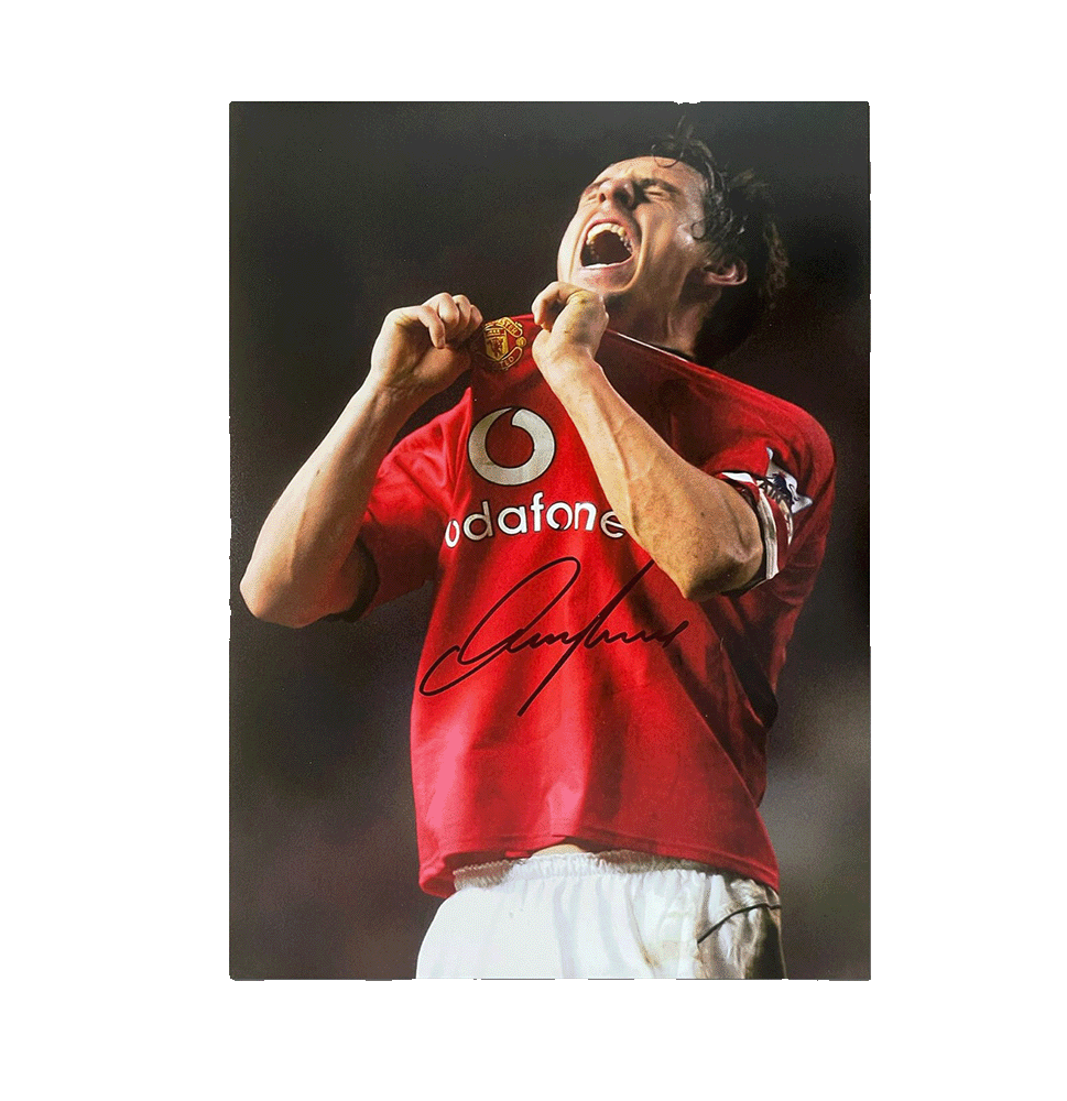 Gary Neville Manchester United Signed Image: United Legend
