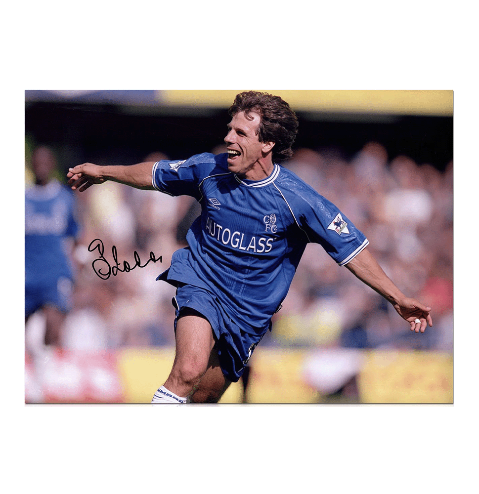 Gianfranco Zola Chelsea vs West Ham Goal Signed Image