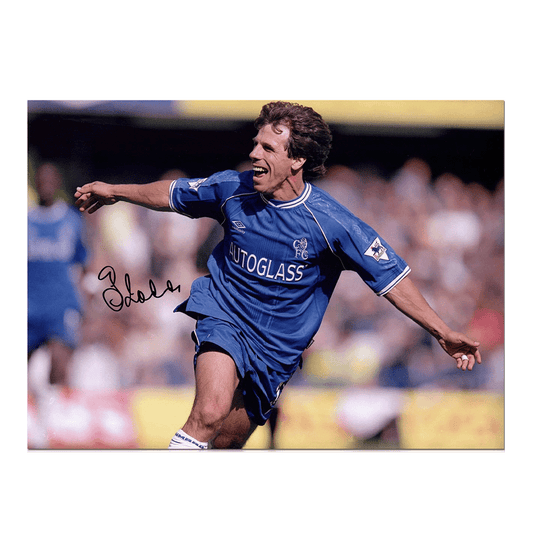 Gianfranco Zola Chelsea vs West Ham Goal Signed Image