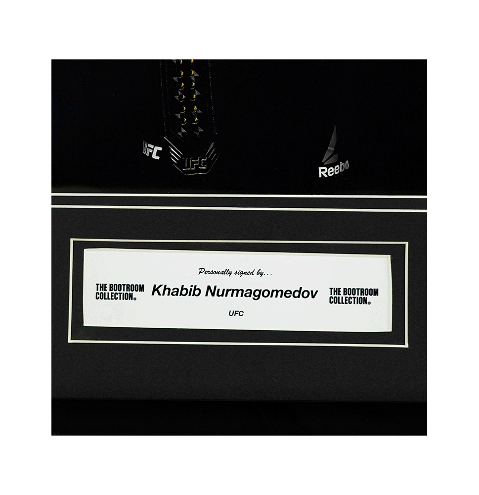 Khabib Nurmagomedov Signed Framed UFC Championship Belt Portrait