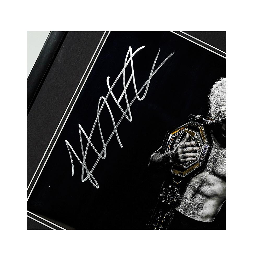 Khabib Nurmagomedov Signed Framed UFC Championship Belt Portrait