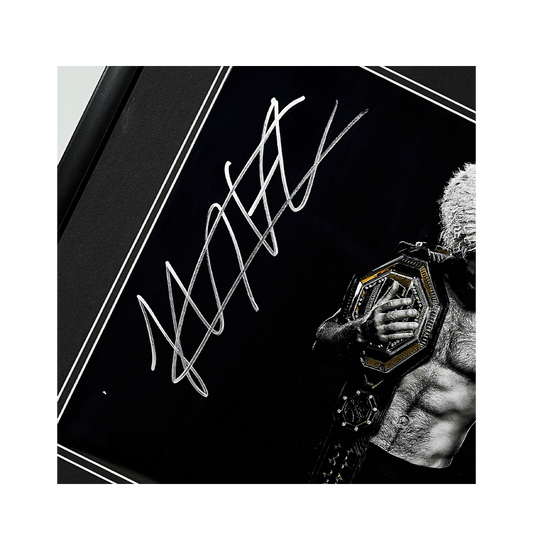 Khabib Nurmagomedov Signed Framed UFC Championship Belt Portrait